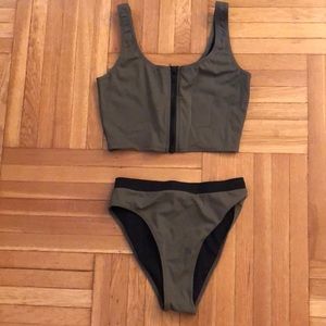 Solid & Striped Olive Christie Top & Bottom